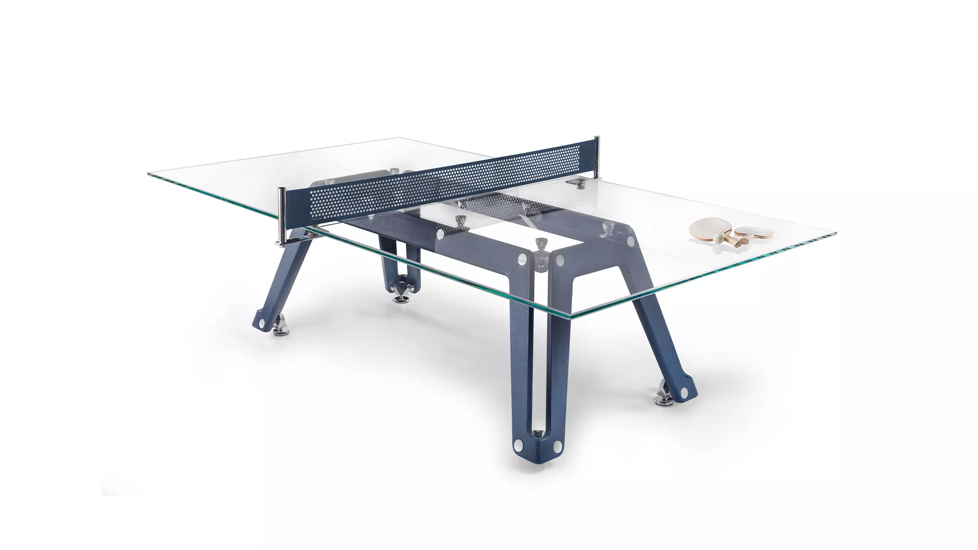 Lungolinea, luxury glass ping pong table